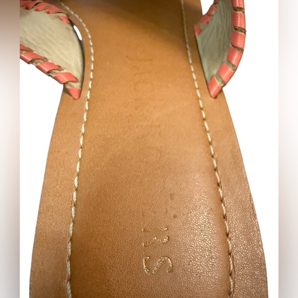 Jack Rogers Sloane X Band in Coral Leather Size 6M - Picture 7 of 9